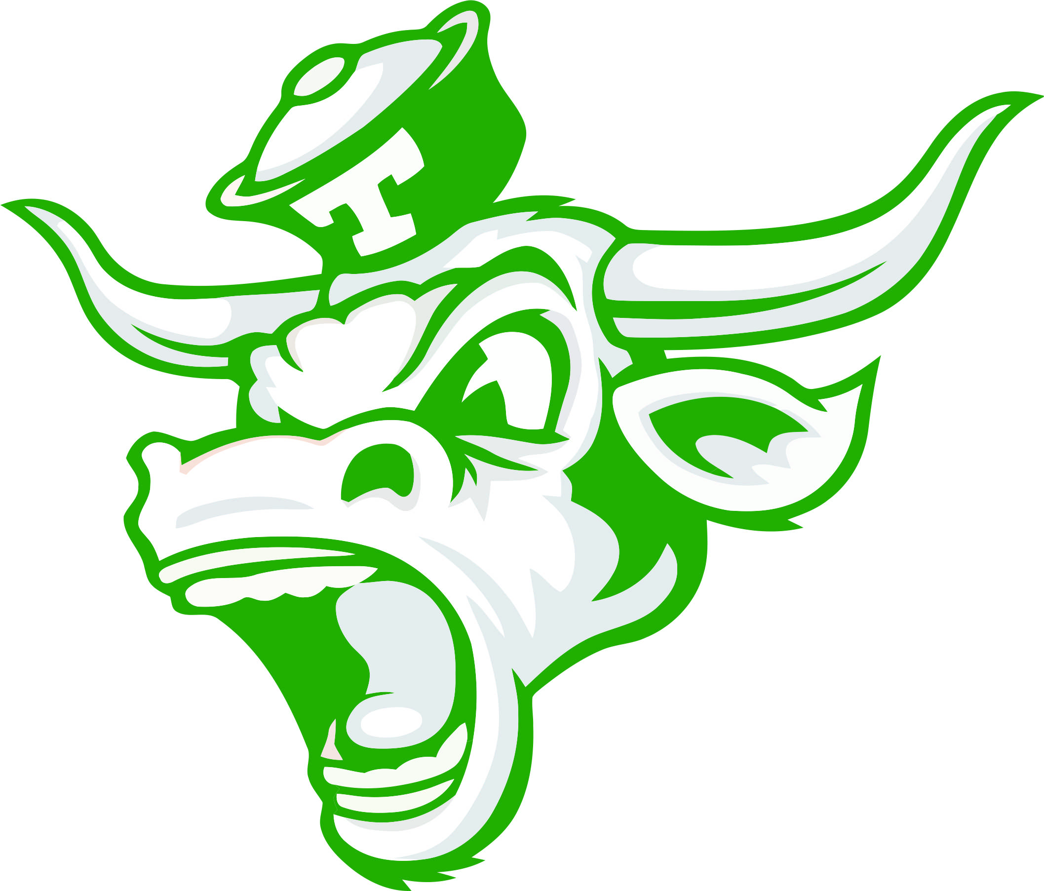 Kelly Green Longhorns iron on transfers for T-shirts
